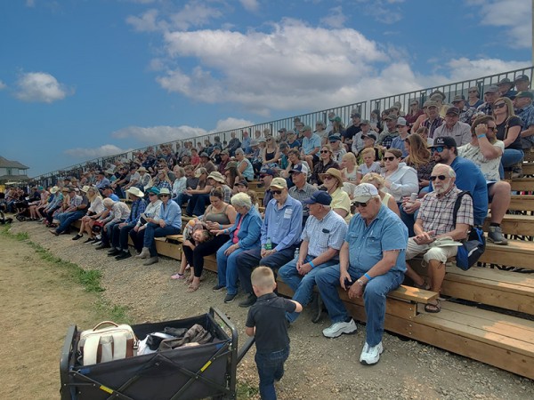 Reach out today to begin planning for our early 2027 production run. event bleachers set up for fans at farm events