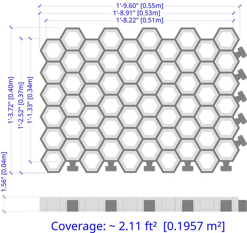 Porous Tile ground reinforcement