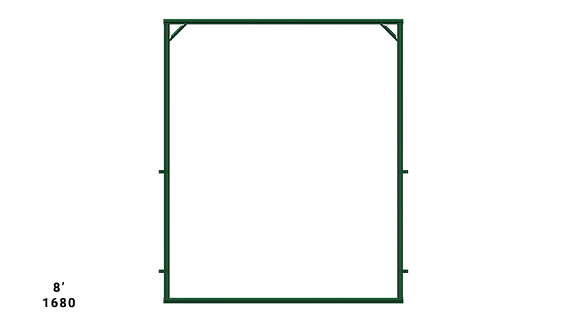 1680 8 long x 10 high Overhead Frame 1 Piece