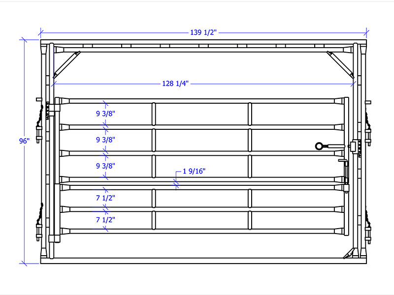 Hi-Hog Calf Sorting Gate  - 12'w x 8' h 