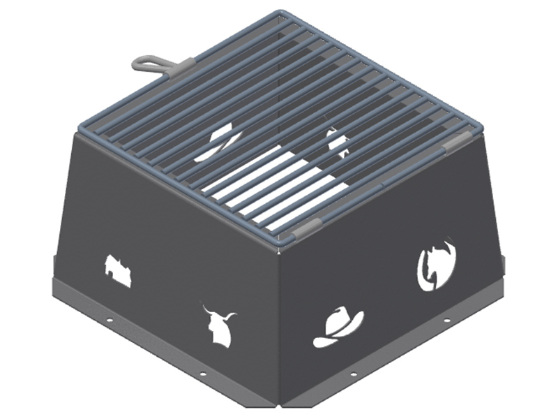 Custom steel fire box
