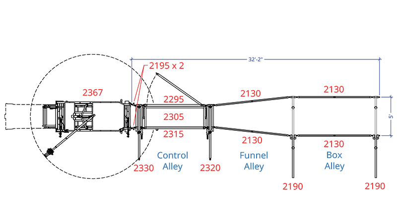 Hi-Hog Bison Working Alley Plan