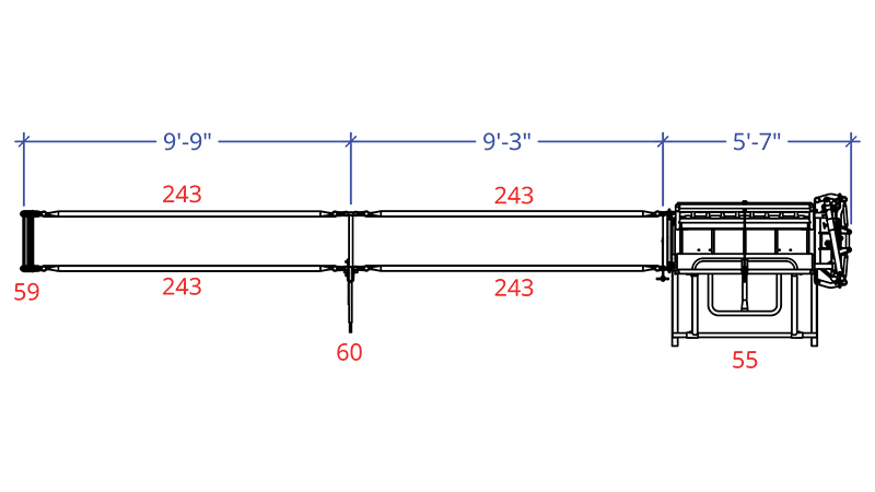 Calf alley plan view