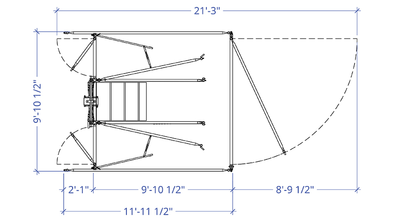 Hi-Hog calving enclosure, maternity pen with dimensions