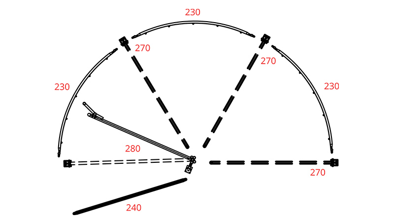 Hi-Hog's half circle crowding tub with item 240 exit