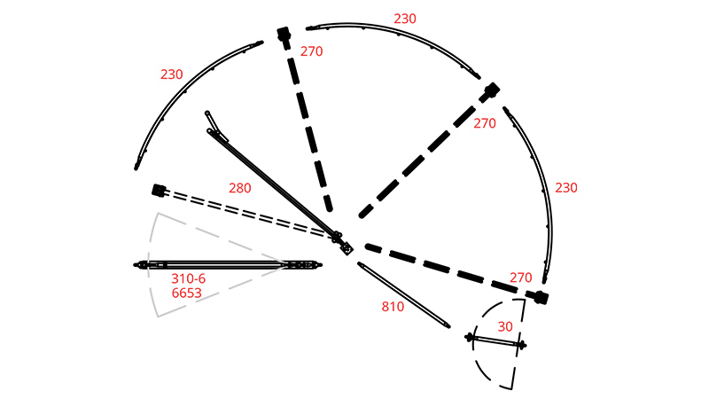 Exploded plan view of Reverse Tub - Option One