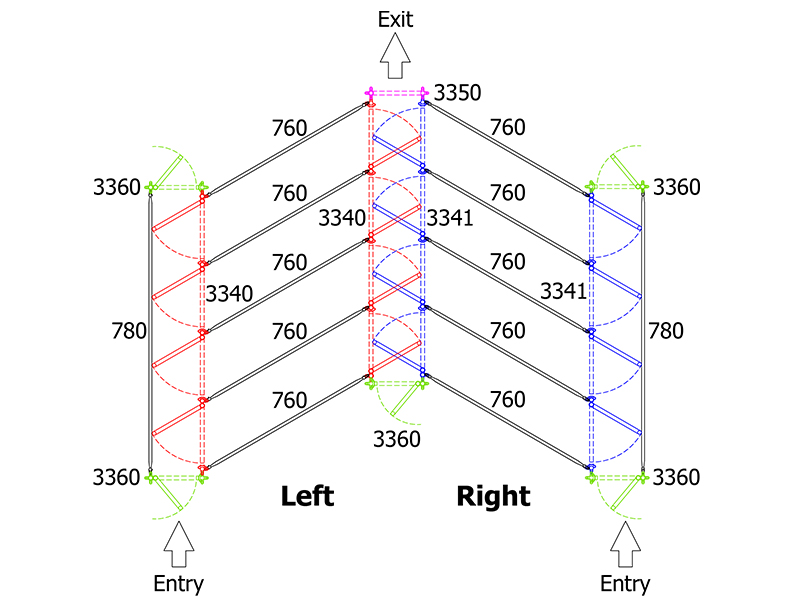 Calf and Steer Diagonal Feed Arrow