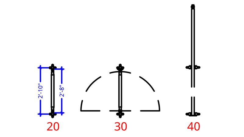 32'' wide Fixed-Width Cattle handling alley spreaders