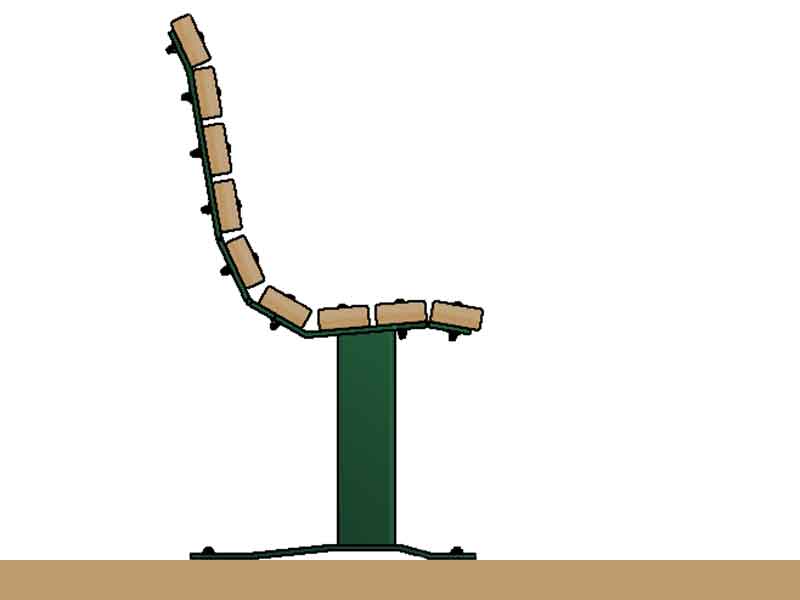 Formed Park Bench Steel Support Frame