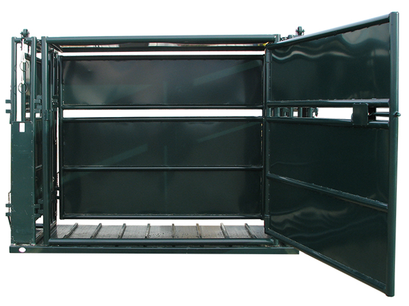 Hi Hog control alley section mounted on optional bison alley scale platform