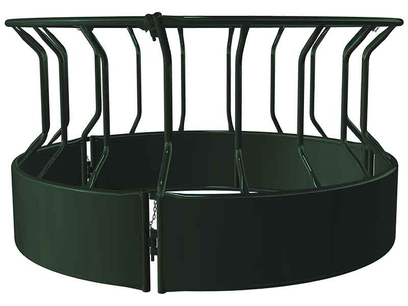 Hi-Hog's Hurricane Round Bale Feeder is a rugged cow/calf livestock feeder
