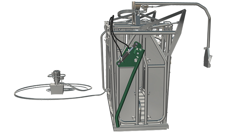 Hydraulic Cattle Squeeze with optional head sweep by Hi-Hog