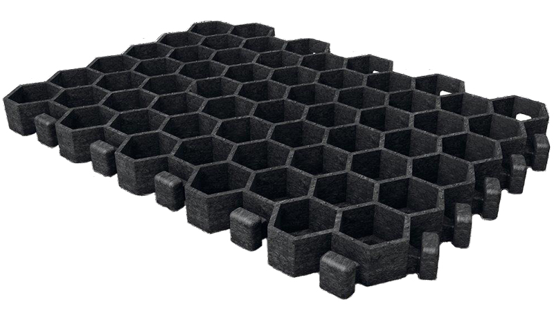 Permeable ground stabilizing tile