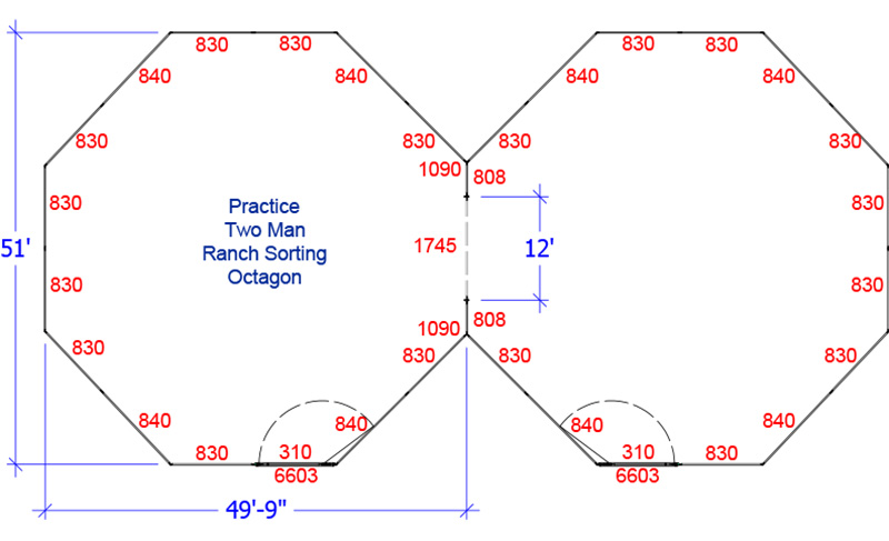 Hi-Hog sample 2 Rider Ranch Sorting Arena Design - Octagon