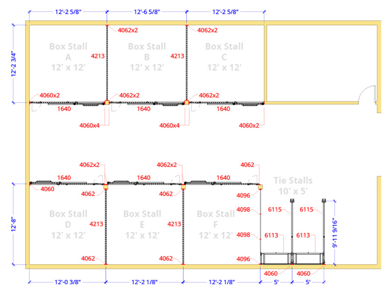 Hi-Hog Sample Horse Barn Plan - 04