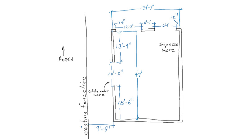 Sample Cattle Barn Site Sketch