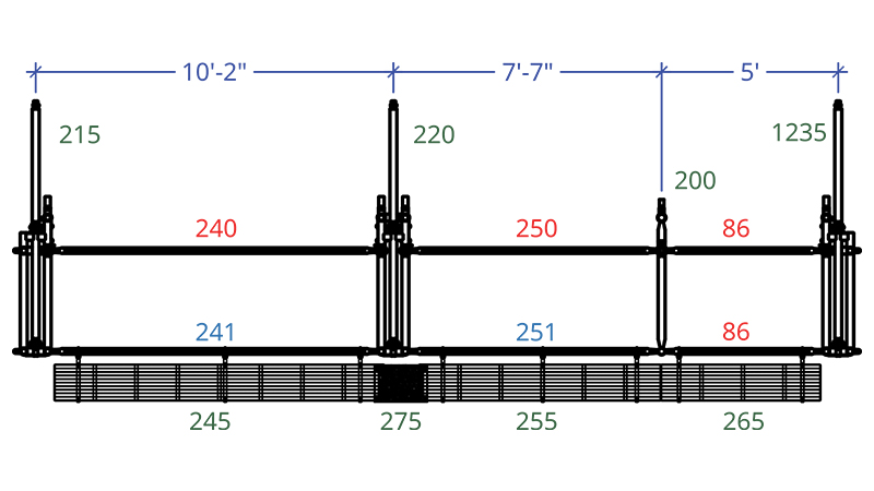 Hi-Hog's three optional straight cattle handling alley sections, with doors