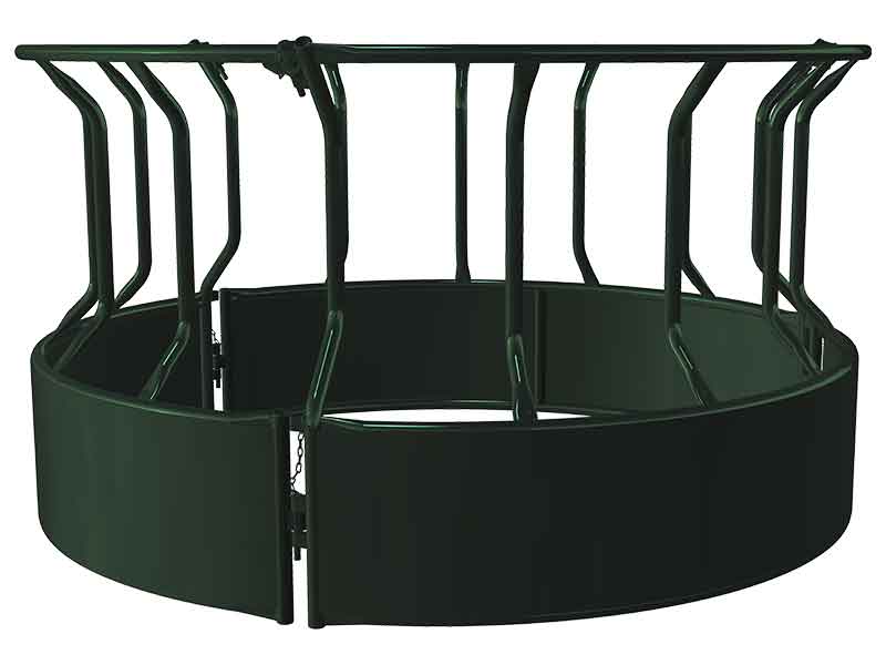 The Tornado livestock feeder is Hi-Hog's Heavy Duty Round Bale Bull Feeder