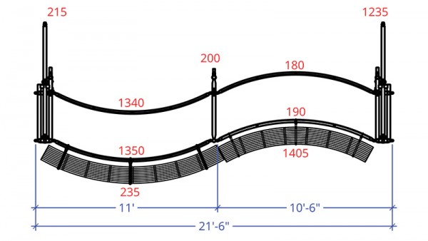 Typical 21' Adjustable Hi-Hog S-Alley