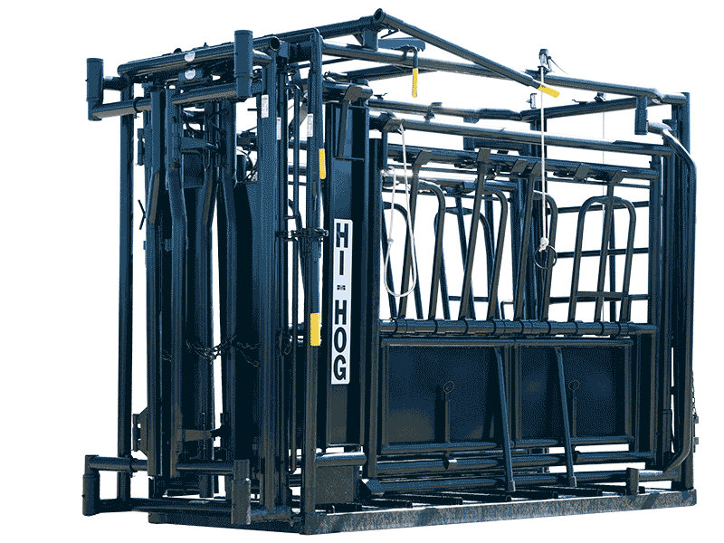 Hi-Hog cattle squeeze chute with neck extender
