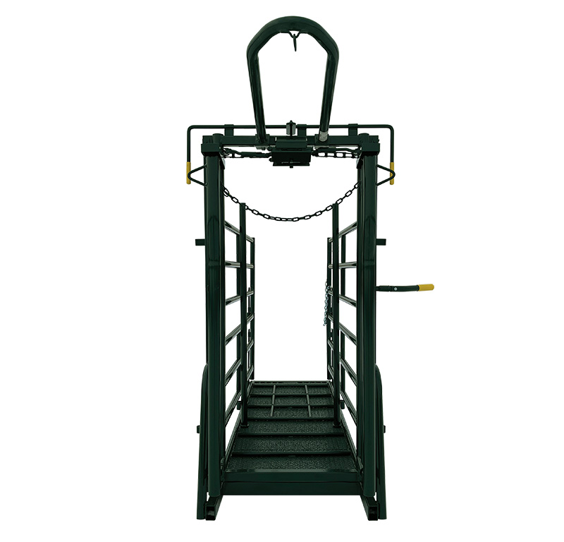 The # 126 Tie Up Bar is included with the #125 Calving Trimming Chute. The Headgate opens to the full 32 width of the Calving Chute. A tie up bar for show cattle