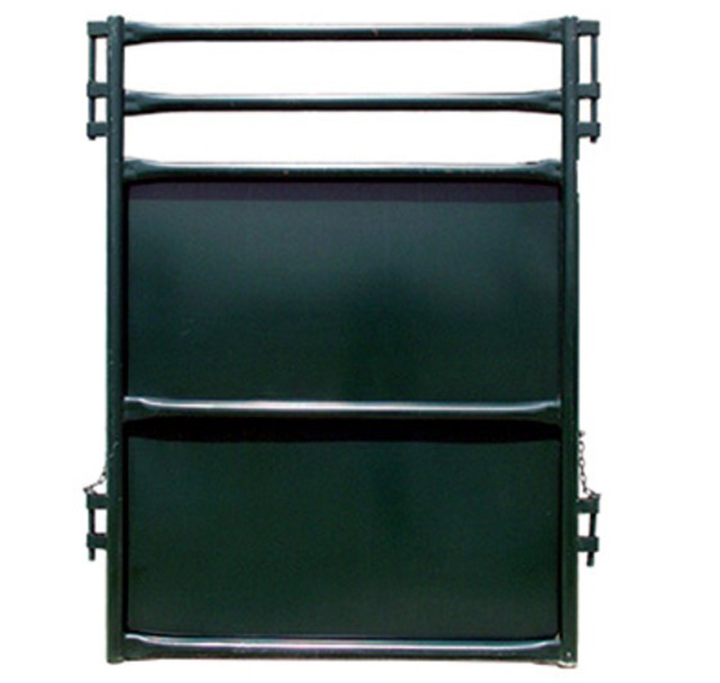 With Hi-Hog's Common Connector System the # 86 PASS Panel can e used anywhere in the system A steel panel used in a cattle handling system