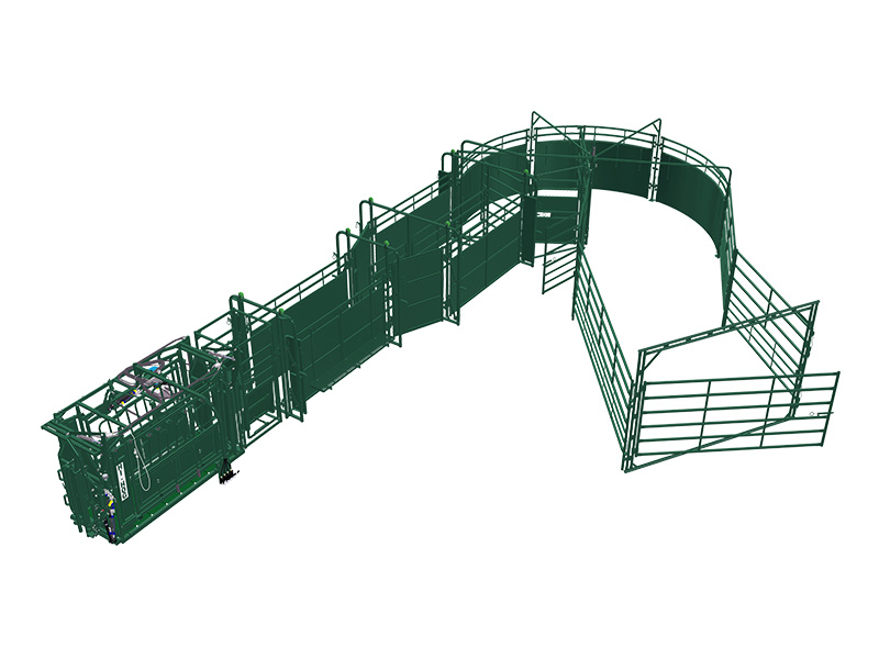 Hi Hog Double Alley Cattle Handling Hydraulic Squeeze Chute