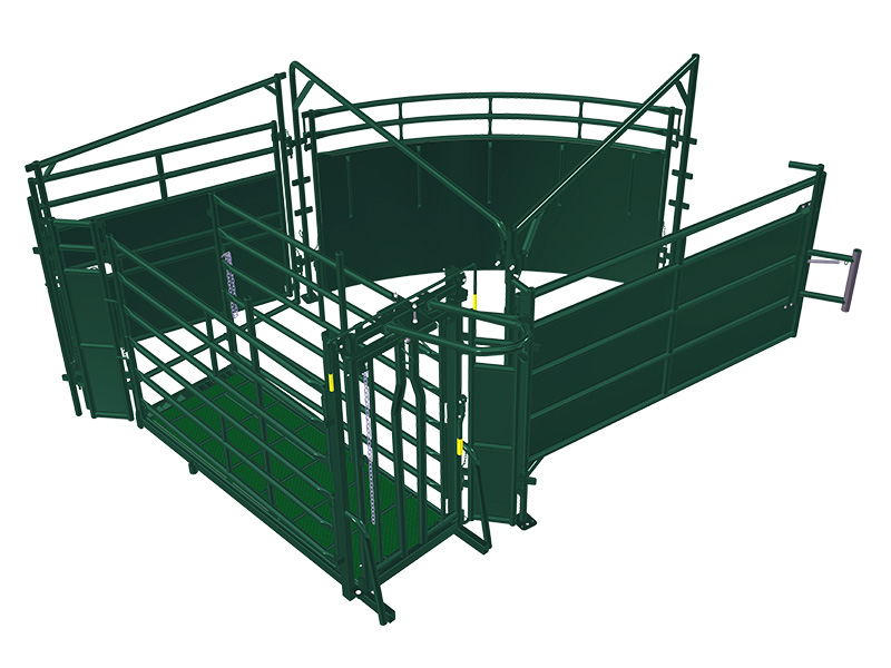 Hi-Hog’s Calving Maternity Tub is designed to make handling cows safer and more efficient, giving ranchers the confidence they need during critical moments. A pen for birthing calves and doing veterinarian care on cattle manufactured by Hi-Hog Farm & Ranch Equipment