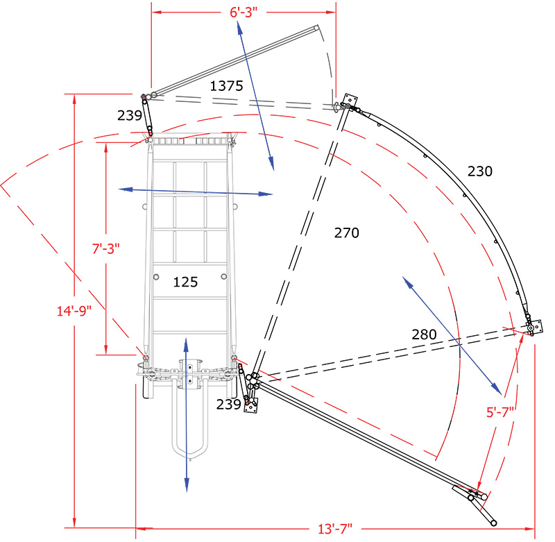 For ranchers who prioritize safety, accessibility, and durability, the Hi-Hog Calving Maternity Tub is an investment that delivers long-term value and reliability. A plan view of a cattle birthing tub manufactured by Hi-Hog Farm & Ranch Equipment