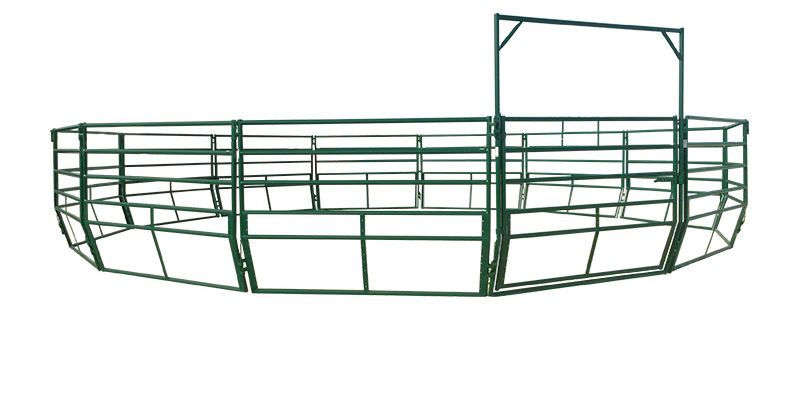 Facilitates groundwork exercises like desensitization, leading, yielding, and joining up (establishing trust) Equine Round Pens Manufactured by Hi-Hog Farm & Ranch Equipment