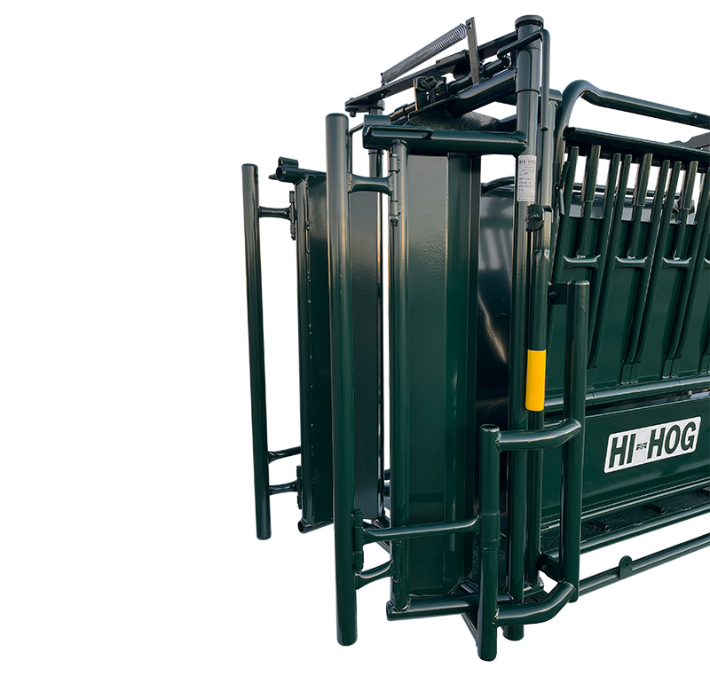 Safe and secure access to the calves head and neck A table for the treatment of calves in the field